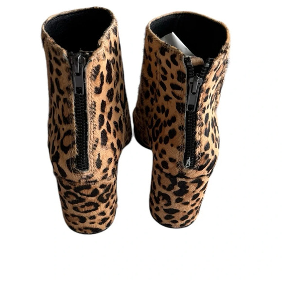 Steve Madden Jillian Leopard Print Calf Hair Ankle Booties Size 9 Beige … - Picture 3 of 7